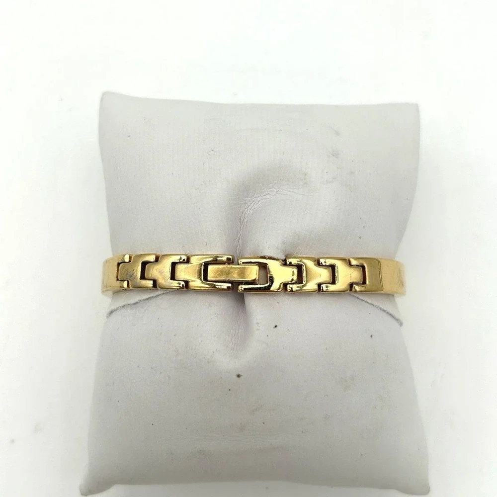 VTG Anne Klein Gold Tone Metal Watch Bracelet Skinny Classic Minimalist Y2K